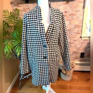 Old Navy Chevron Black and White hound tooth jacket.